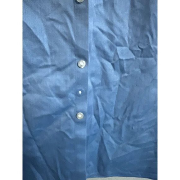 Charles Tyrwhitt Dress Shirt 17.5 36 Classic Fit Non Iron Blue Long Sleeve Mens - Picture 6 of 11